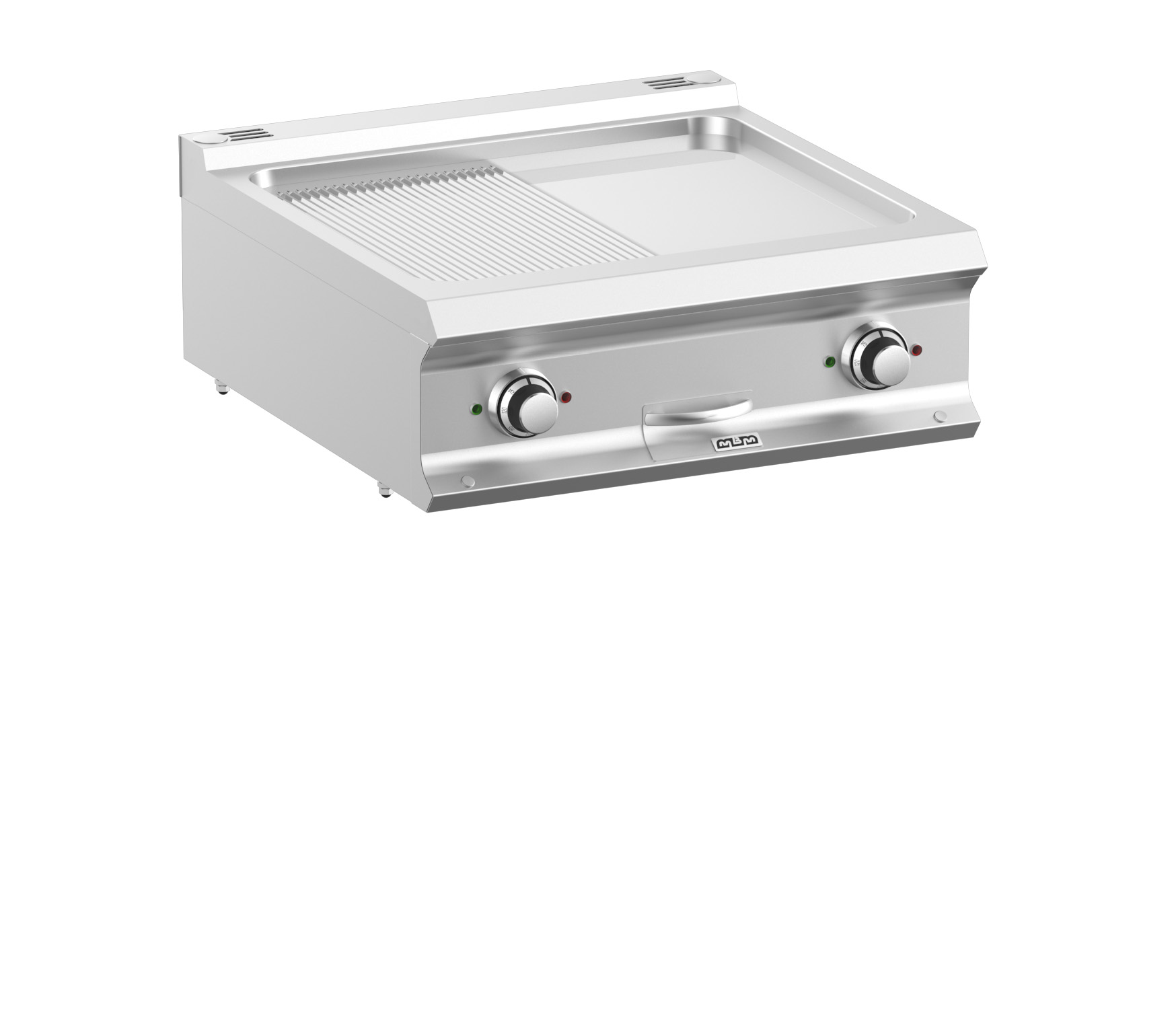 El. Roštilj 70x73 sa hromiranom ravno/rebrastom pločom